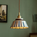 Axyaa Coloured Glaze Pendant Light: LED Hanging Lamp for Home Decor, E27 Bulb Included