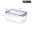Axyaa Rectangular Refrigerator Storage Box with Lid: Plastic Crisper for Fresh Food