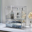 Axyaa Water Ripple Makeup Organizer: Transparent Box for Lipsticks, Face Masks, Skincare Products.