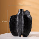 Axyaa Irregular Paths Ceramic Vase - Abstract Design for Flower Arrangements & Home Decor