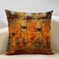 Axyaa African National Style Linen Cushion Cover 45x45cm for Sofa Decor and Artistic Home Decor