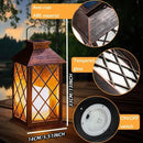 Axyaa Solar Lantern: Decorative Outdoor Candle Lamp with Auto On/Off - Waterproof Garden/Patio Decor
