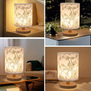 Axyaa Wooden Base LED Table Lamp - Nordic Style Bedside Lighting