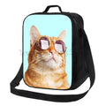 Axyaa Butterfly Cat Insulated Lunch Bag - Reusable Thermal Cooler Tote