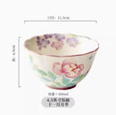 Axyaa Chinese Ceramic Rice Bowls Set - High-End Tableware and Beautiful Small Bowls