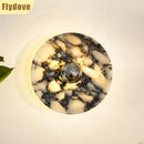 Axyaa Marble Chrome Wall Lamp - Luxury LED Lighting Fixture