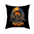Axyaa Halloween Skull Cat Pumpkin Bat Castle Pillowcase 45x45cm