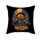 Axyaa Halloween Skull Cat Pumpkin Bat Castle Pillowcase 45x45cm