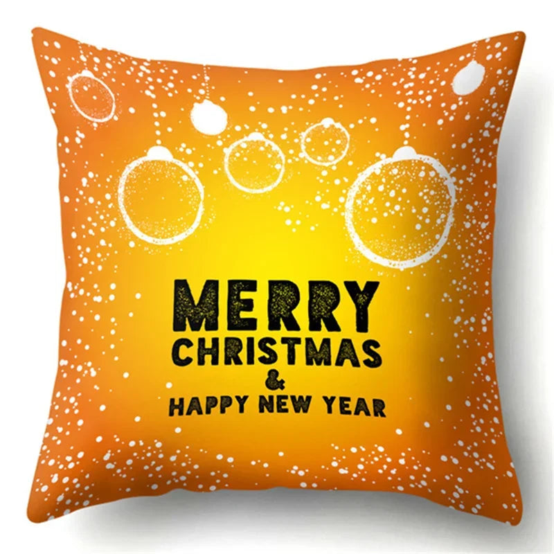 Axyaa Christmas Santa Claus Print Pillow Cover 45X45CM