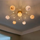 Axyaa Children's Planet Glass Ceiling Light: Modern LED Lighting Fixtures for Bedroom and Living Room