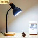 Axyaa Nordic Wood Iron LED Desk Lamp for Eye Protection