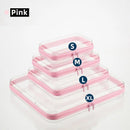 Axyaa Clear Makeup Organizer Bag Waterproof Zippered Travel Case