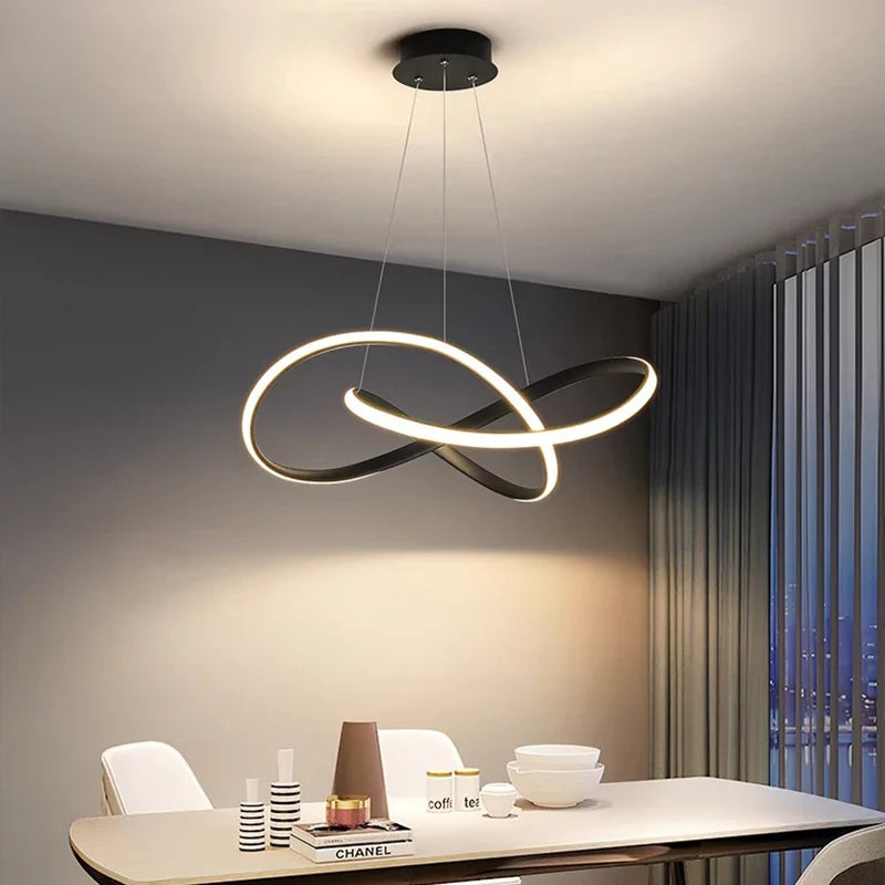 Nordic LED Dining Room Chandelier by Axyaa - Modern Ceiling Pendant for Living Room