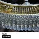 Axyaa Chrome LED Crystal Donut Chandelier for Home Indoor Lighting