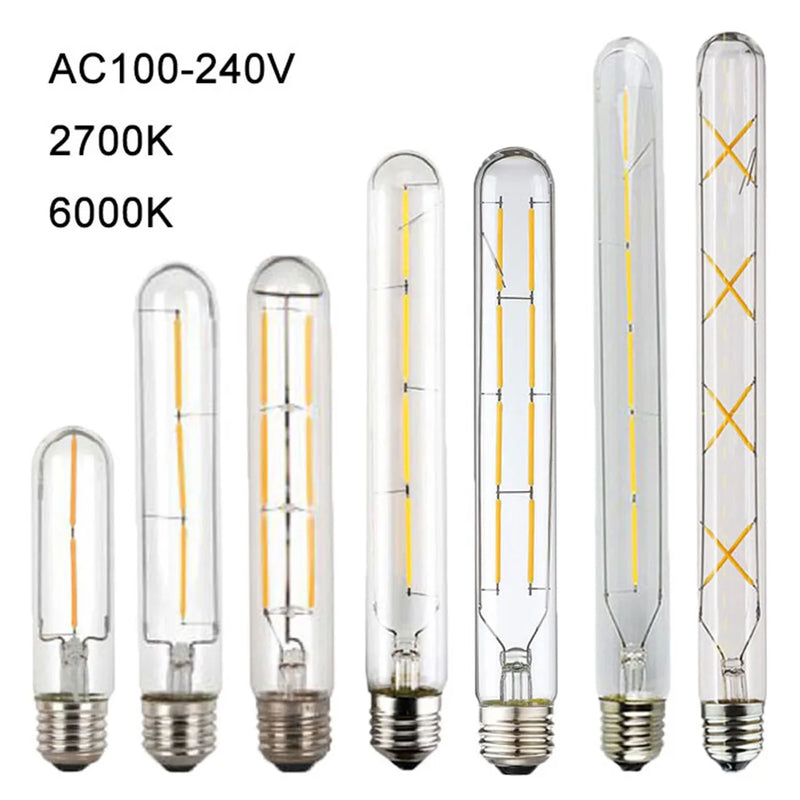 Axyaa 6000K LED Tubular Edison Bulbs T10 T185 T225 T30 T300 4W 6W 8W LED Bulb