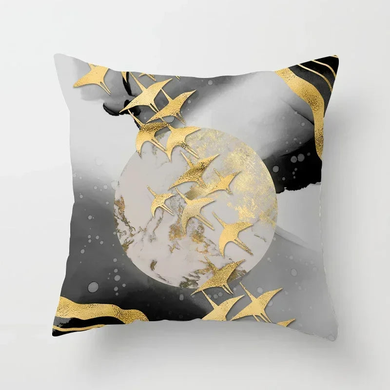 Golden Tree Forest Pillow Case by Axyaa: Car/Home Sofa Bed Decor, 45x45cm Decorative Cushion Cover