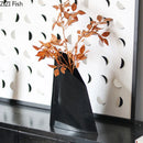 Beveled Metal Vase Table Decoration Geometric Crafts Aesthetic Decor for Axyaa