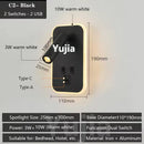Axyaa LED Wall Sconce Lamp with Dual USB Ports & Adjustable Reading Lights
