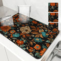 Axyaa Thanksgiving Square Dry Mat for Dishes and Cups