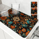Axyaa Thanksgiving Square Dry Mat for Dishes and Cups