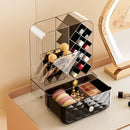 Axyaa Large Capacity Makeup Organizer Box Transparent Cosmetic Storage with Drawer