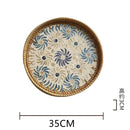 Axyaa Handmade Rattan Shell Tray for Home Decor and Serving