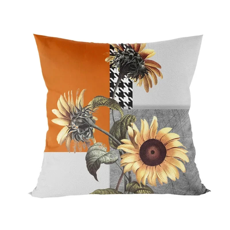 Abstract Line Drawing Girls Print Cushion Cover 45x45cm by Axyaa