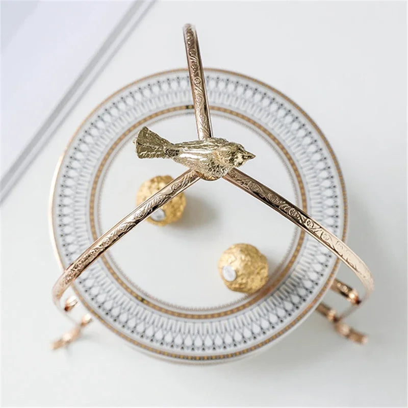Axya Light Luxury Gold Cake Dessert Rack Set Table Tea Break Shelf
