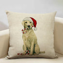 Axyaa Cute Cat Dog Christmas Party Pillow Cover 45x45cm