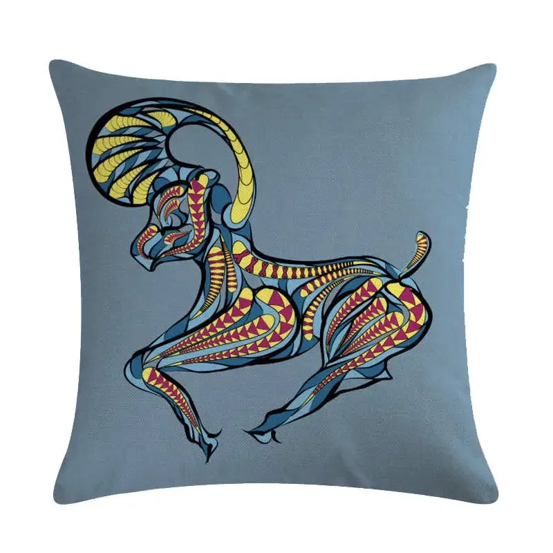 Gemini Libra Taurus Pillow Case by Axyaa: Linen Sofa Car Decorative Cover