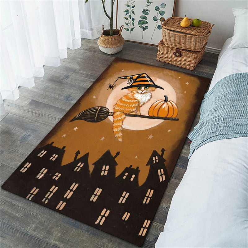 Axyaa Handsome Mage Cat Pattern Carpet Mat for Stylish Room Decor