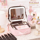 Axyaa Lighted Mirror Travel Makeup Bag - Professional Cosmetic Organizer