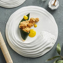 Axyaa Stereoscopic Ceramic Flat Plate Set for High-grade Western Food