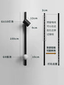Axyaa Long Strip Wall Lamp Black/White Solid Wood Mount Living Room Bedroom Reading