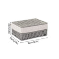 Axyaa Handwoven Storage Basket with Lid - Rectangular Organizer for Home and Closet