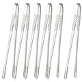 Axyaa Stainless Steel BBQ Grill Tongs Set - 6pcs Kitchen Cooking Utensils