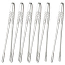 Axyaa Stainless Steel BBQ Grill Tongs Set - 6pcs Kitchen Cooking Utensils