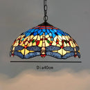 Axyaa Vintage Tiffany Glass Chandelier Restaurant Lantern