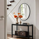 Oval Black Aluminum Frame Mirror by Axyaa for Sink, Entryways, Bedrooms