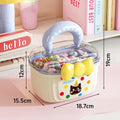 Axyaa Clear Plastic Storage Box with Handle and Dividers