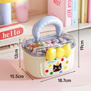 Axyaa Clear Plastic Storage Box with Handle and Dividers