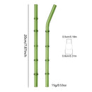 Axyaa 11Pcs Green Glass Straws Set with Brush - High Borosilicate Drinkware