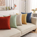 Axyaa Linen Pillow Cover in Green, Grey, White, Cream & Mustard - 12x20", 18x18", 25x25"