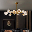 Axyaa Crystal Chandelier Pendant Light for Living Room and Bedroom