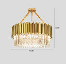 Axyaa Gold Metal Chandelier Light Living Room Dining LED Pendant Luminarias