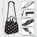 Axyaa Dog Paw Print Insulated Lunch Bag - Thermal Portable Bento Pouch