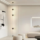 Axyaa Cone Design Hanging Cable Floor Lamp - Modern Minimalist Black & White Art Decor