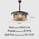 Axyaa Round Crystal Chandelier - Modern Grand Minimalist Decorative Light for Living, Dining, Bedroom