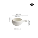 Axyaa White Ceramic Breakfast Salad Soup Noodle Bowl Tableware