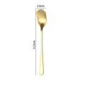 Axyaa Golden Stainless Steel Tableware Desserts Ice Cream Salad Spoon Set